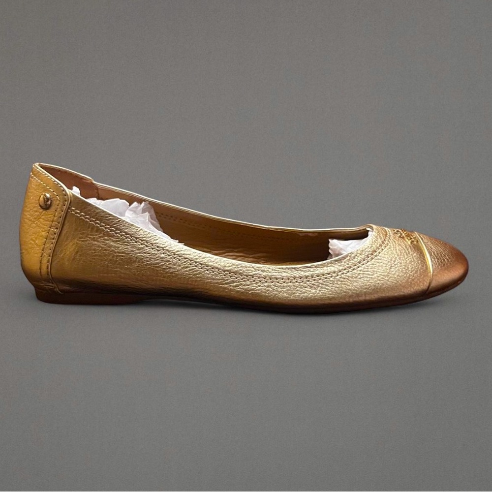 Coach Metallic Gold Ballet Flats